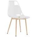 Chaises à manger lot de 2 Transparent PET