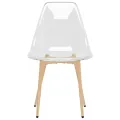 Chaises à manger lot de 2 Transparent PET