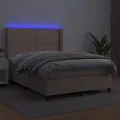 cadre de lit matelas LED Cappuccino 140x200 cm