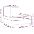 cadre de lit matelas LED Cappuccino 140x200 cm