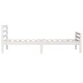 Cadre de lit Blanc Bois massif 100x200 cm
