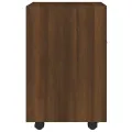 Armoire appoint à roues Chêne marron 33x38x60 cm