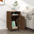 Armoire appoint à roues Chêne marron 33x38x60 cm