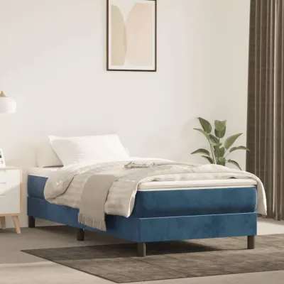 cadre de lit Bleu foncé 90x200 cm Velours