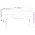 Tête de lit à LED Marron Foncé 144x5x78/88 cm Tissu