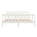Cadre de lit Blanc Bois massif 180x200 cm Super King