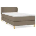 cadre de lit avec matelas Taupe 80x200 cm Tissu