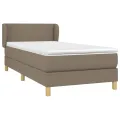 cadre de lit avec matelas Taupe 80x200 cm Tissu