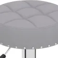 Tabourets de bar lot de 2 gris tissu