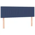cadre de lit avec matelas Bleu 140x190 cm Tissu