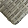 Banc de jardin 120 cm Gris Résine tressée et bois d'acacia