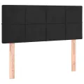 cadre de lit avec matelas Noir 90x200 cm Velours