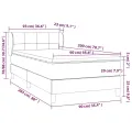 cadre de lit avec matelas Noir 90x200 cm Velours