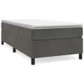 cadre de lit Gris foncé 100x200 cm Velours