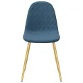 Chaises à manger lot de 2 Bleu Velours
