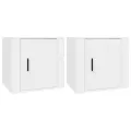 Tables de chevet 2 pcs Blanc 50x39x47 cm
