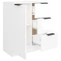 Buffet Blanc brillant 60x30x70 cm Bois d'ingénierie