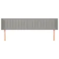 Tête de lit avec oreilles Gris clair 183x16x78/88 cm Tissu