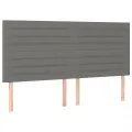 cadre de lit avec matelas Gris foncé 200x200cm Tissu