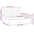 cadre de lit et matelas et LED Gris foncé 200x200 cm