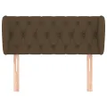 Tête de lit avec oreilles Marron foncé 93x23x78/88 cm Tissu