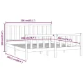 Cadre de lit Blanc Bois massif 200x200 cm