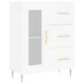 Buffet haut Blanc 69,5x34x180 cm Bois d'ingénierie