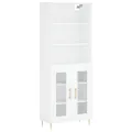 Buffet haut Blanc 69,5x34x180 cm Bois d'ingénierie