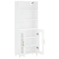 Buffet haut Blanc 69,5x34x180 cm Bois d'ingénierie
