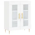 Buffet haut Blanc 69,5x34x180 cm Bois d'ingénierie