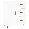 Buffet haut Blanc 69,5x34x180 cm Bois d'ingénierie