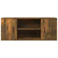 Meuble TV Chêne fumé 100x35x40 cm Bois d'ingénierie