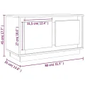 Meuble TV gris béton 80x35x45 cm bois d'ingénierie