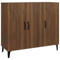 Buffet chêne marron 90x34x80 cm bois d'ingénierie