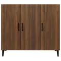 Buffet chêne marron 90x34x80 cm bois d'ingénierie