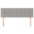 Têtes de lit 2 pcs Gris clair 72x5x78/88 cm Tissu