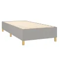 cadre de lit avec matelas Gris clair 100x200cm Tissu