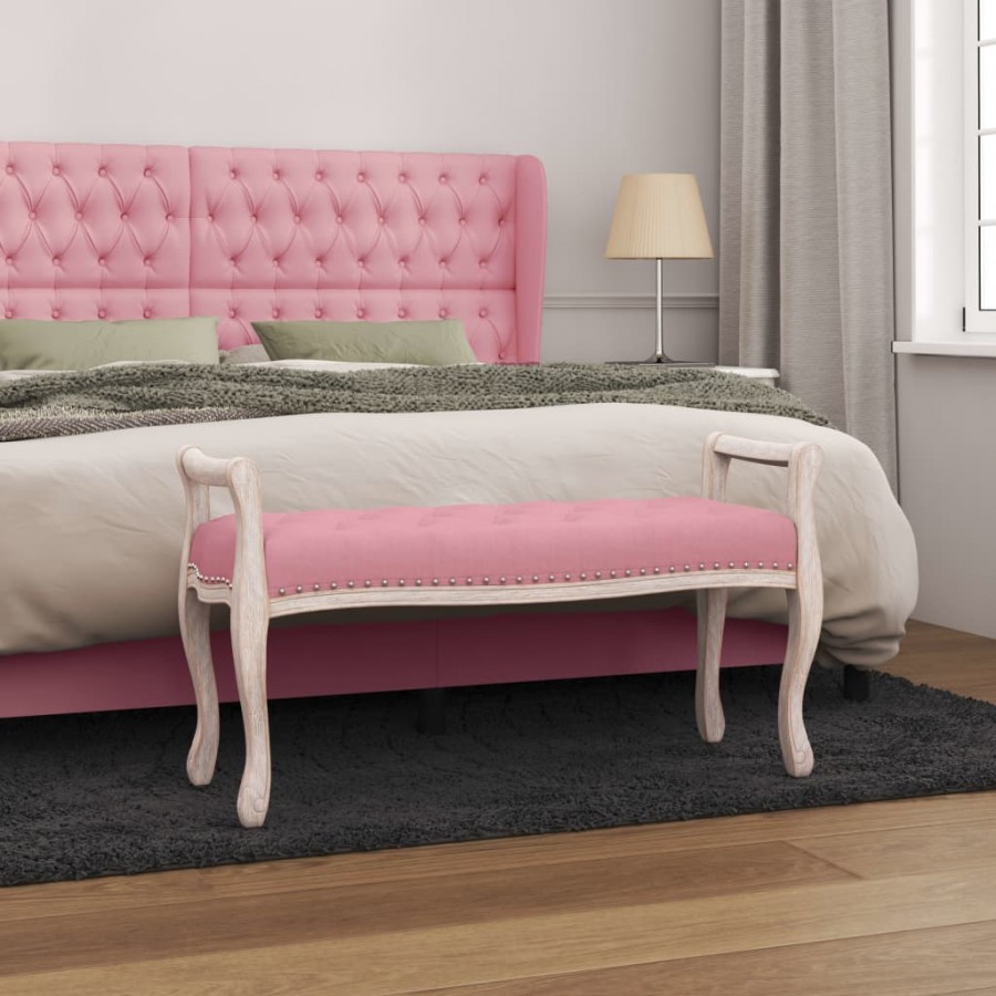 Banc Rose 110x45x60 cm Velours