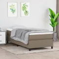 cadre de lit avec matelas Taupe 90x200 cm Tissu