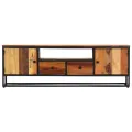 Meuble TV 120 x 30 x 40 cm Bois de récupération massif et acier