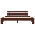 Cadre de lit Marron foncé Bois de pin massif 180 x 200 cm