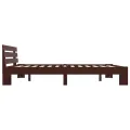 Cadre de lit Marron foncé Bois de pin massif 180 x 200 cm