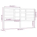 Tête de lit Gris 186x4x104 cm Bois massif de pin