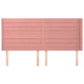 Tête de lit avec oreilles Rose 203x16x118/128 cm Velours