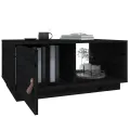 Table basse Noir 80x50x35,5 cm Bois massif de pin