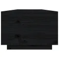 Table basse Noir 80x50x35,5 cm Bois massif de pin