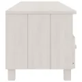 Meuble TV HAMAR Blanc 158x40x40 cm Bois massif de pin
