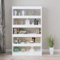 Bibliothèque/Séparateur de pièce Blanc brillant 100x30x166 cm
