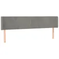 Tête de lit à LED Gris clair 203x16x78/88 cm Velours