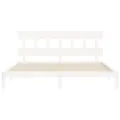 Cadre de lit avec tête de lit blanc Super King bois massif